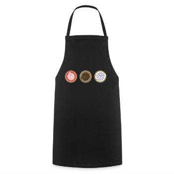 Torten - Kochschürze - Schwarz - Vorne - AI Model Male 185 dark (185cm)