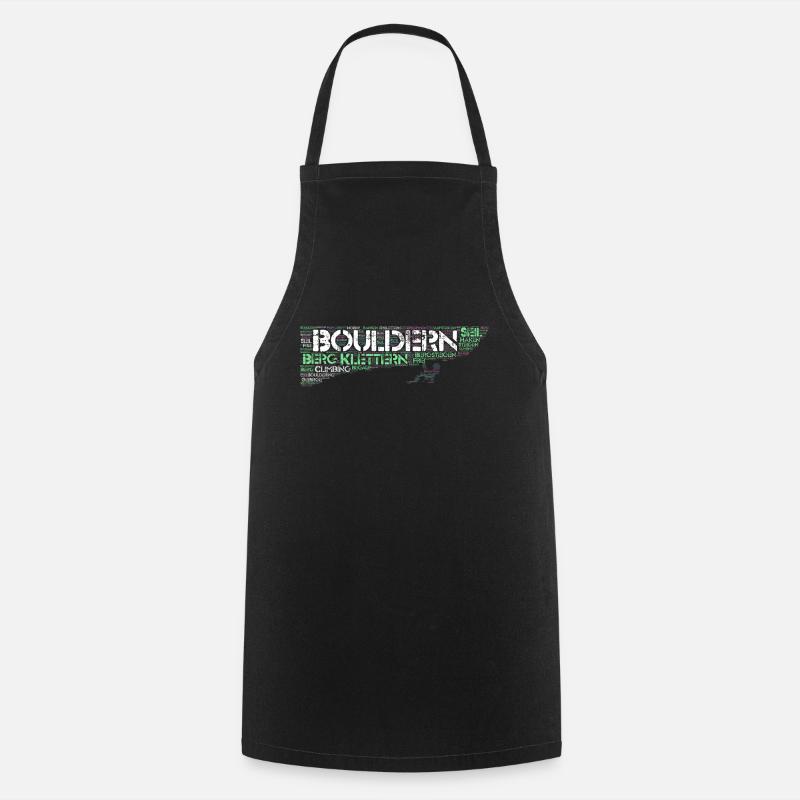 Boulder climbing Climbing Boulderer gift idea - Cooking Apron - black