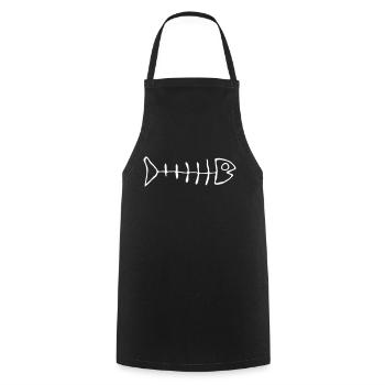 dead fish - Cooking Apron - black - Front - AI Model Male 185 dark (185cm)