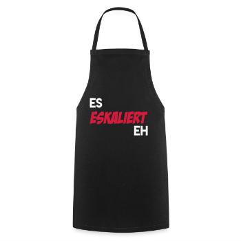 ES ESCALIZED EH cadeau de dire drôle - Tablier de cuisine - noir - Devant - AI Model Male 185 dark (185cm)