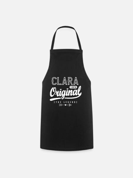 CLARA Geschenk personalisierte T-Shirt Vorname Clara - Kochschürze - Schwarz