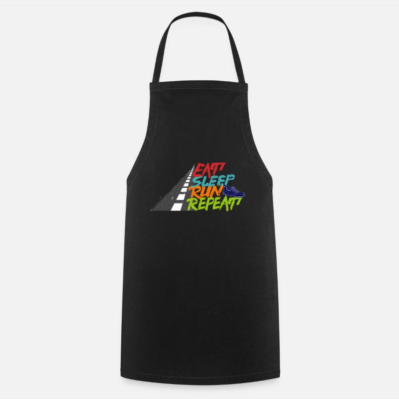 Eat Sleep Run Repeat - Cooking Apron - black