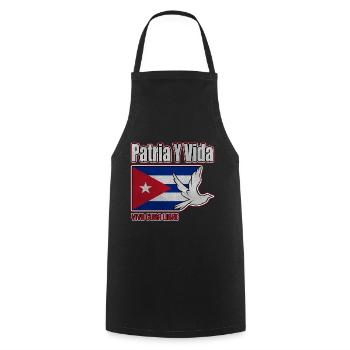 Cuba Flag, Viva Cuba Libre, Patria Y Vida, Cuba - Tablier de cuisine - noir - Devant - AI Model Male 185 dark (185cm)