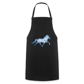 Isländer Rennpass Gletscher 2 - Kochschürze - Schwarz - Vorne - AI Model Male 185 dark (185cm)
