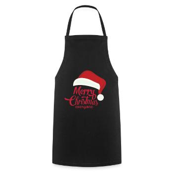 Santa Claus, merry christmas - Cooking Apron - black - Front - AI Model Male 185 dark (185cm)