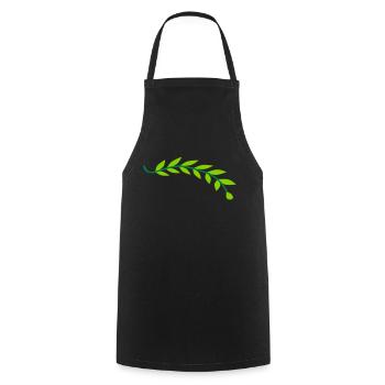 Plant bay leaf branch - Cooking Apron - black - Front - AI Model Male 185 dark (185cm)