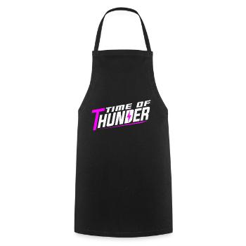 PINK POWER - Cooking Apron - black - Front - AI Model Male 185 dark (185cm)
