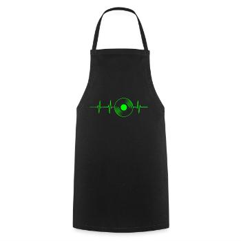 Enregistrement de la fréquence cardiaque - Tablier de cuisine - noir - Devant - AI Model Male 185 dark (185cm)