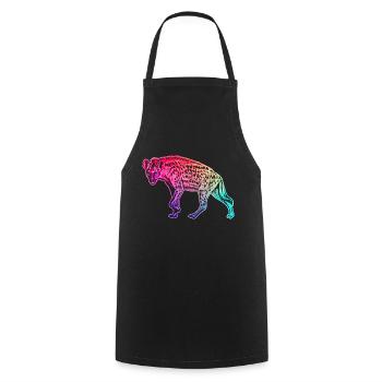 Hyène - Tablier de cuisine - noir - Devant - AI Model Male 185 dark (185cm)