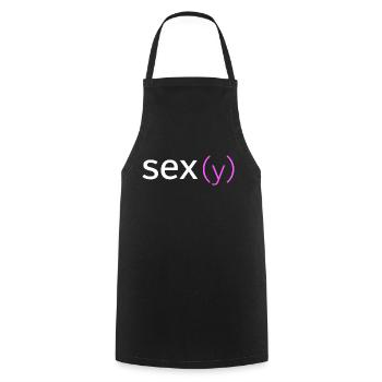 sex(y) - Cooking Apron - black - Front - AI Model Male 185 dark (185cm)