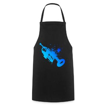 Trompettiste Trompettes Jeux de trompettes - Tablier de cuisine - noir - Devant - AI Model Male 185 dark (185cm)