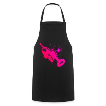 Women's Trumpet Playing - Cooking Apron - black - Front - AI Model Male 185 dark (185cm)