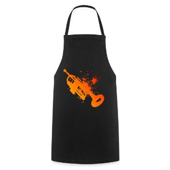 Trompetenspieler Herren Damen Trompeten Spieler - Kochschürze - Schwarz - Vorne - AI Model Male 185 dark (185cm)
