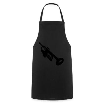 Damen Trompeten Spieler Trompete Trompetenspieler - Kochschürze - Schwarz - Vorne - AI Model Male 185 dark (185cm)