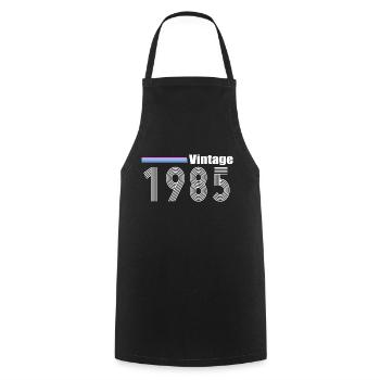 1985 - Cooking Apron - black - Front - AI Model Male 185 dark (185cm)