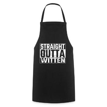 Straight Outta Witten Wittener Wittenerin Ruhr - Cooking Apron - black - Front - AI Model Male 185 dark (185cm)