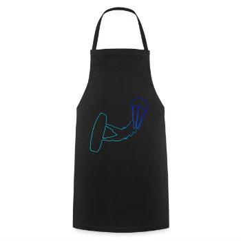 Kitesurfer Men Kitesurfing Kitesurfing - Cooking Apron - black - Front - AI Model Male 185 dark (185cm)