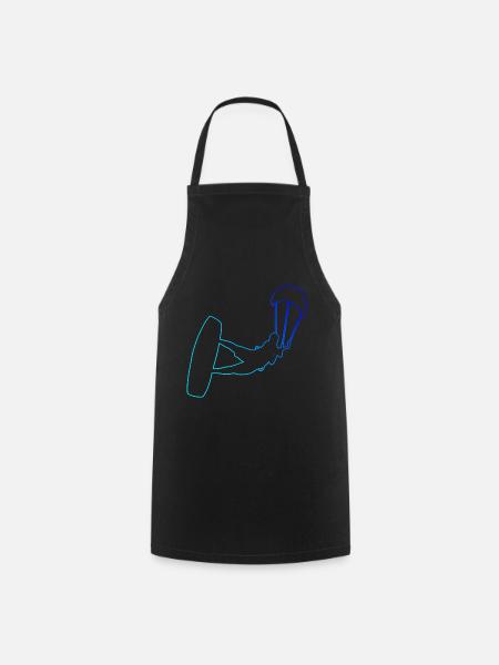 Kitesurfer Men Kitesurfing Kitesurfing - Cooking Apron - black