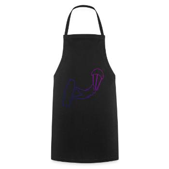 Kitesurfing Kitesurfing Women Kitesurfing Kitesurfer - Cooking Apron - black - Front - AI Model Male 185 dark (185cm)