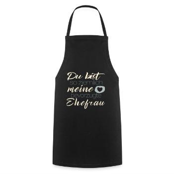 Bevorzugte Ehefrau Valentinsgeschenk Mann - Kochschürze - Schwarz - Vorne - AI Model Male 185 dark (185cm)
