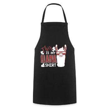 Llama This Is My Llamas - Cooking Apron - black - Front - AI Model Male 185 dark (185cm)