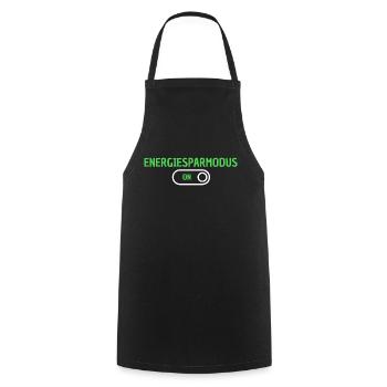 Energiesparmodus an! - Kochschürze - Schwarz - Vorne - AI Model Male 185 dark (185cm)