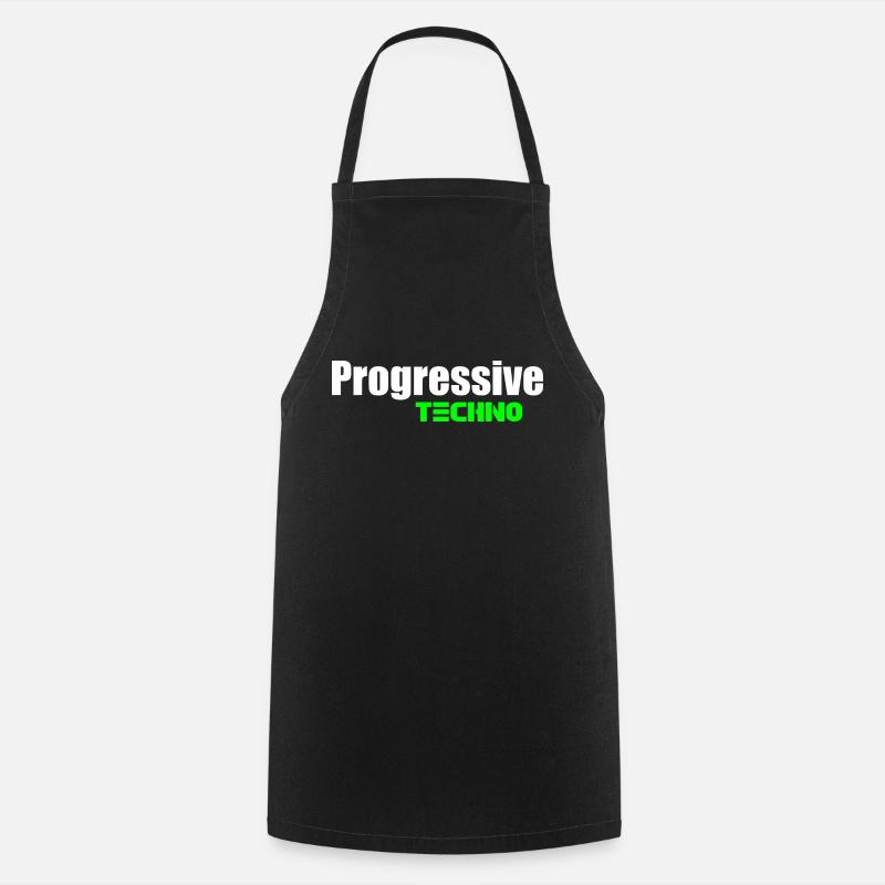Progressiver Techno - Kochschürze - Schwarz