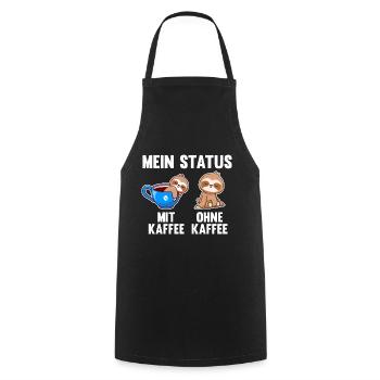 Faultier Mein Status Mit Kaffee Ohne Kaffee - Kochschürze - Schwarz - Vorne - AI Model Male 185 dark (185cm)
