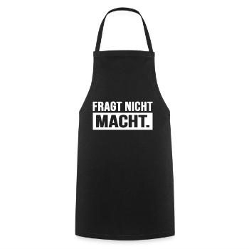 Ausbilder "fragt nicht" Meister Coach - Kochschürze - Schwarz - Vorne - AI Model Male 185 dark (185cm)