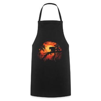 Lémurien Lémurien catta Lémur de Madagascar - Tablier de cuisine - noir - Devant - AI Model Male 185 dark (185cm)