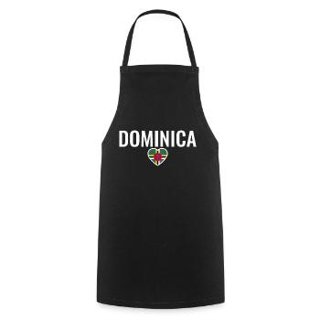 Dominica Dominican Flag - Cooking Apron - black - Front - AI Model Male 185 dark (185cm)