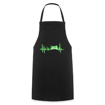 Battement de coeur Moto - Tablier de cuisine - noir - Devant - AI Model Male 185 dark (185cm)