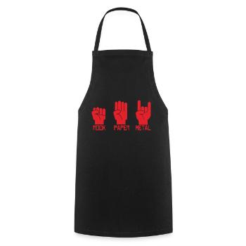 Rock paper metal music guitar gift - Cooking Apron - black - Front - AI Model Male 185 dark (185cm)