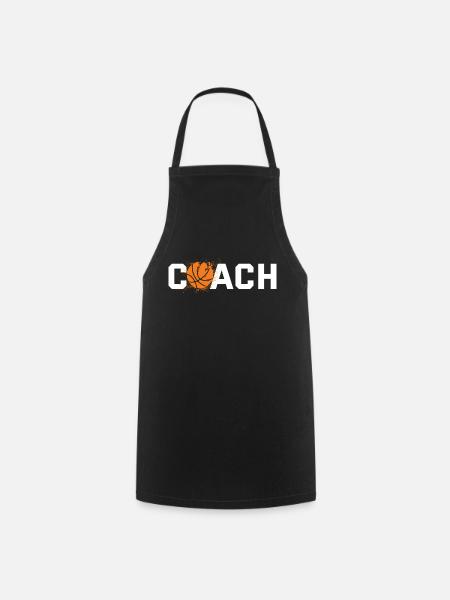 Coach Basketball - Cadeau de joueur de basket-ball - Tablier de cuisine - noir