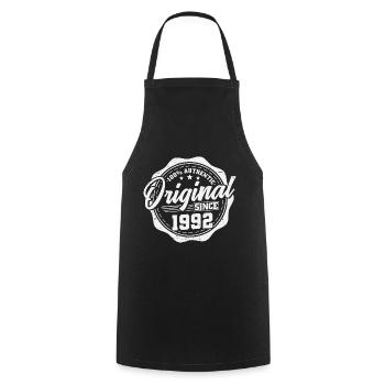 1992 Vintage Vintage Rétro Cadeau d’anniversaire - Tablier de cuisine - noir - Devant - AI Model Male 185 dark (185cm)