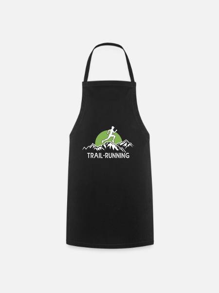 trail running course à pied nature montagne - Tablier de cuisine - noir