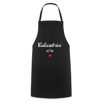 colocatrice au top idée cadeau - Tablier de cuisine - noir - Devant - AI Model Male 185 dark (185cm)
