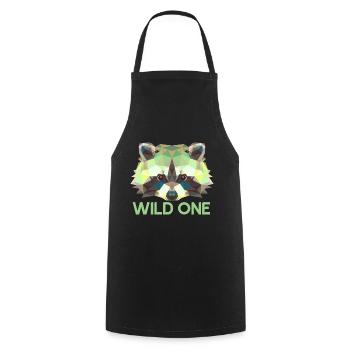 Raccoon Raccoon Wild One Geometric - Cooking Apron - black - Front - AI Model Male 185 dark (185cm)