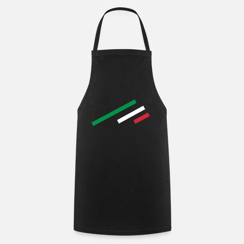 Italy Stripe - Cooking Apron - black