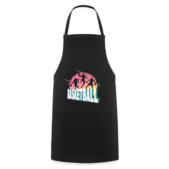 Basketball Basketball Player Sports Player Vintage - Cooking Apron - black - Front - AI Model Male 185 dark (185cm)
