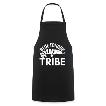 Bluetongue lizard, skink, smooth lizard, blue tongue - Cooking Apron - black - Front - AI Model Male 185 dark (185cm)