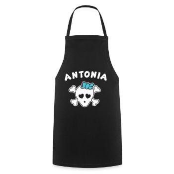 Pirate Antonia Design for Girls and Women - Cooking Apron - black - Front - AI Model Male 185 dark (185cm)