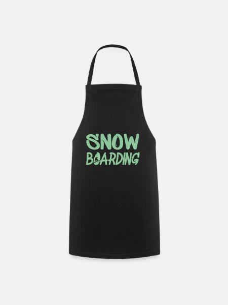 snowboarding boarden - Kochschürze - Schwarz
