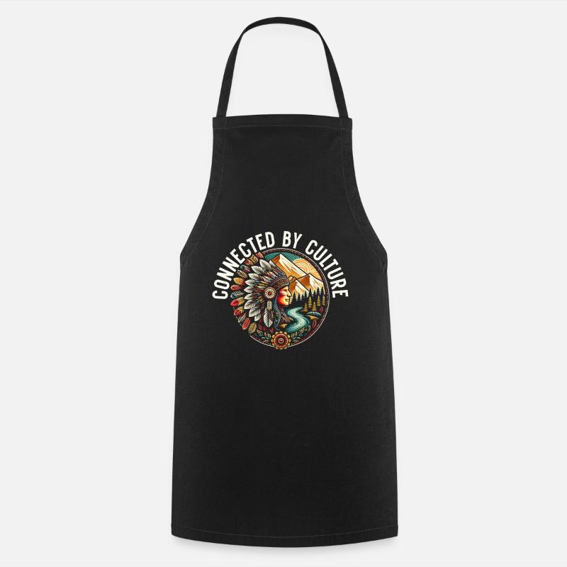 Tribu indienne Cherokee Apache - Tablier de cuisine - noir