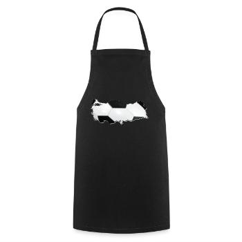 Turkey Türkiye Map Framed Real Football - Cooking Apron - black - Front - AI Model Male 185 dark (185cm)