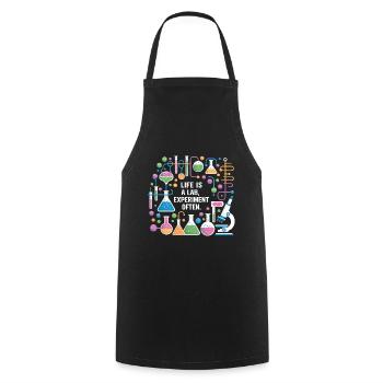 La vie est souvent une expérience de laboratoire - Tablier de cuisine - noir - Devant - AI Model Male 185 dark (185cm)