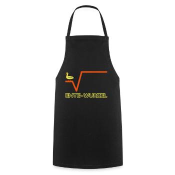 Ente Wurzel Farbig - Kochschürze - Schwarz - Vorne - AI Model Male 185 dark (185cm)