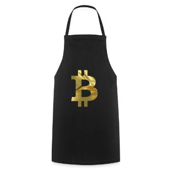 Bitcoin - Kochschürze - Schwarz - Vorne - AI Model Male 185 dark (185cm)