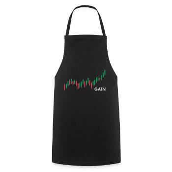 Forex Trader - Candlestick Chart - Trading Shirt - Cooking Apron - black - Front - AI Model Male 185 dark (185cm)