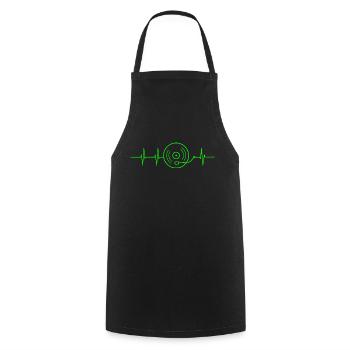 Turntable Heart Rate - Cooking Apron - black - Front - AI Model Male 185 dark (185cm)